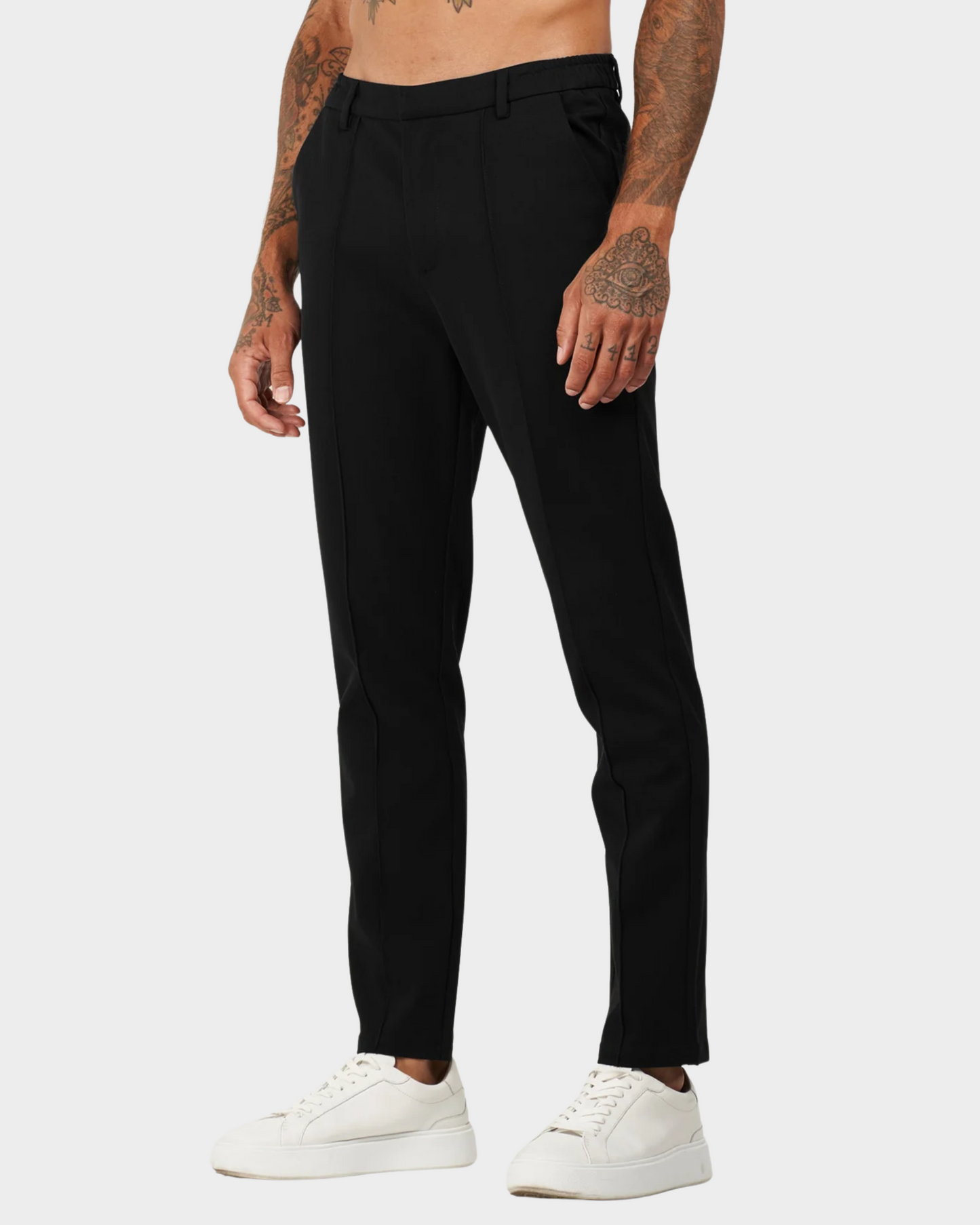 Pantalon de Costume Homme en Tailleur Capri [Tissu Premium]